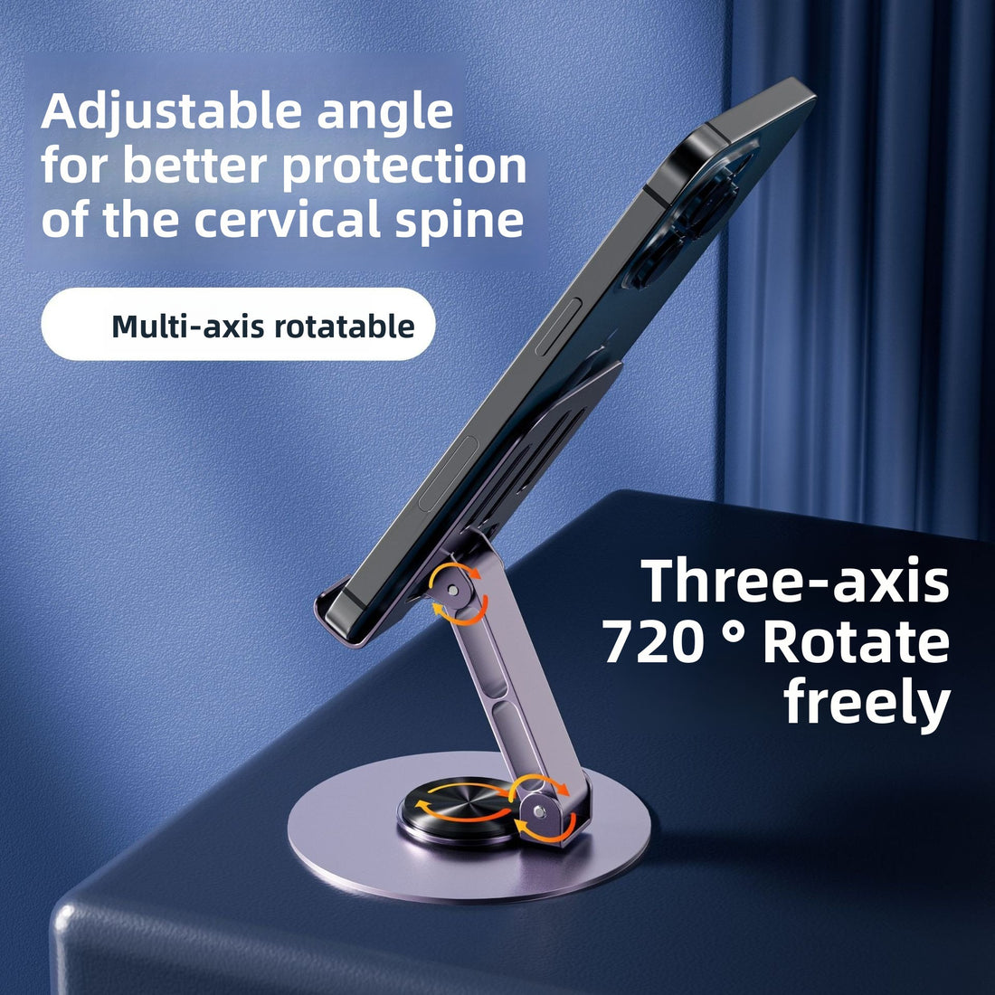Metal Phone Stand with 360 Rotation