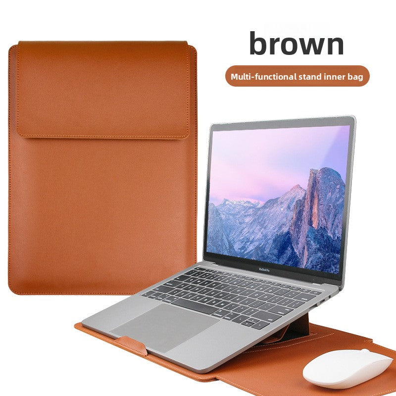Leather Laptop Sleeve with Stand Function
