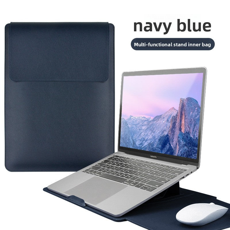 Leather Laptop Sleeve with Stand Function