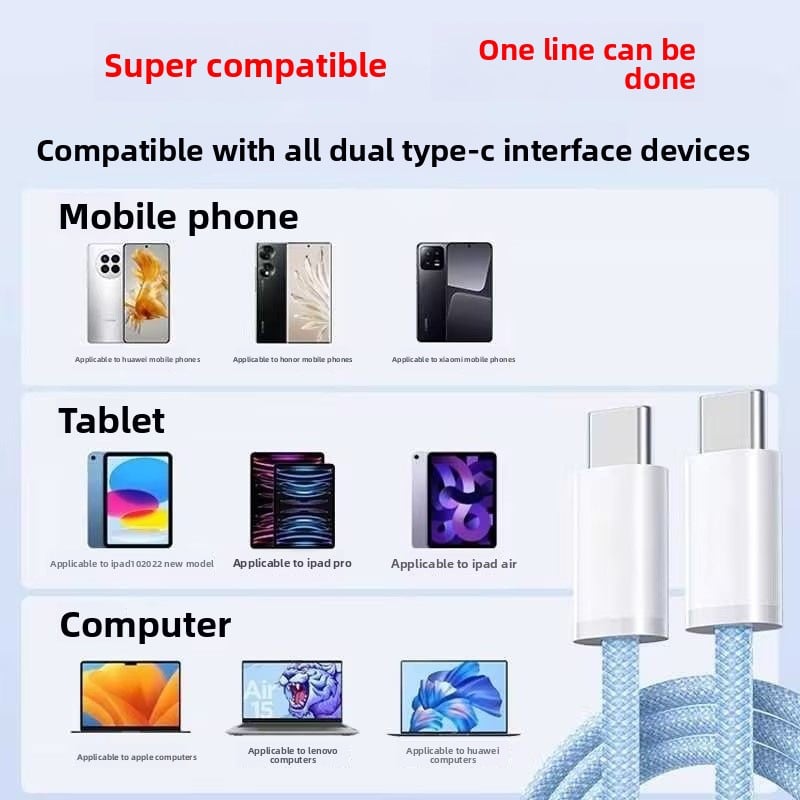 Dual C fast charging cables
