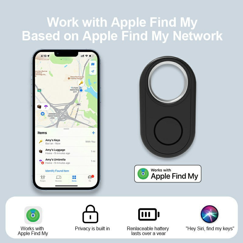 MFI Certified Keychain GPS Tracker with Bluetooth