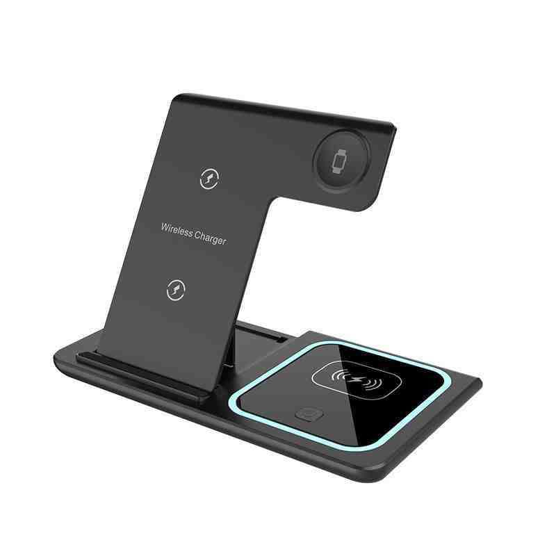 Foldable Three-in-One Wireless Charger Stand