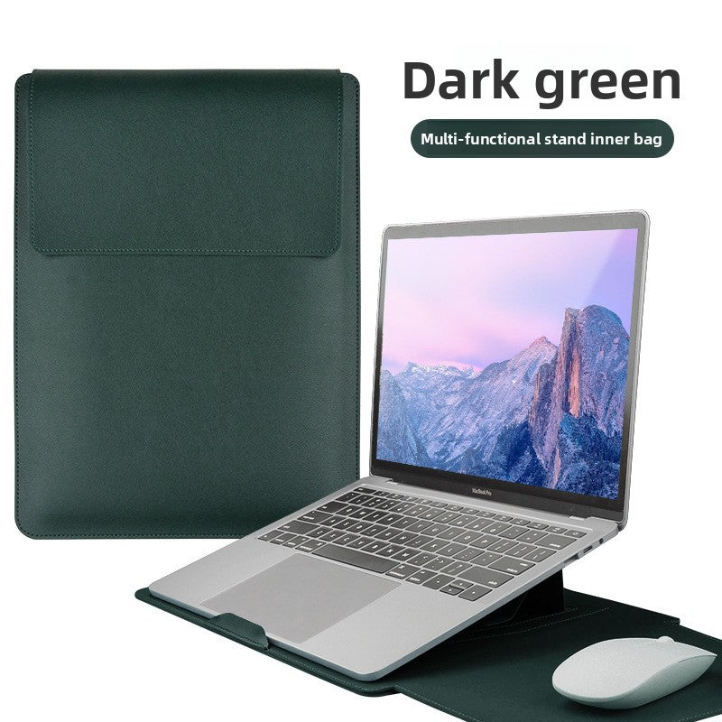 Leather Laptop Sleeve with Stand Function