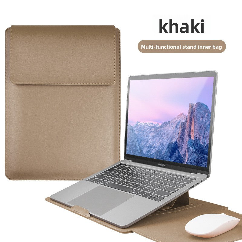 Leather Laptop Sleeve with Stand Function