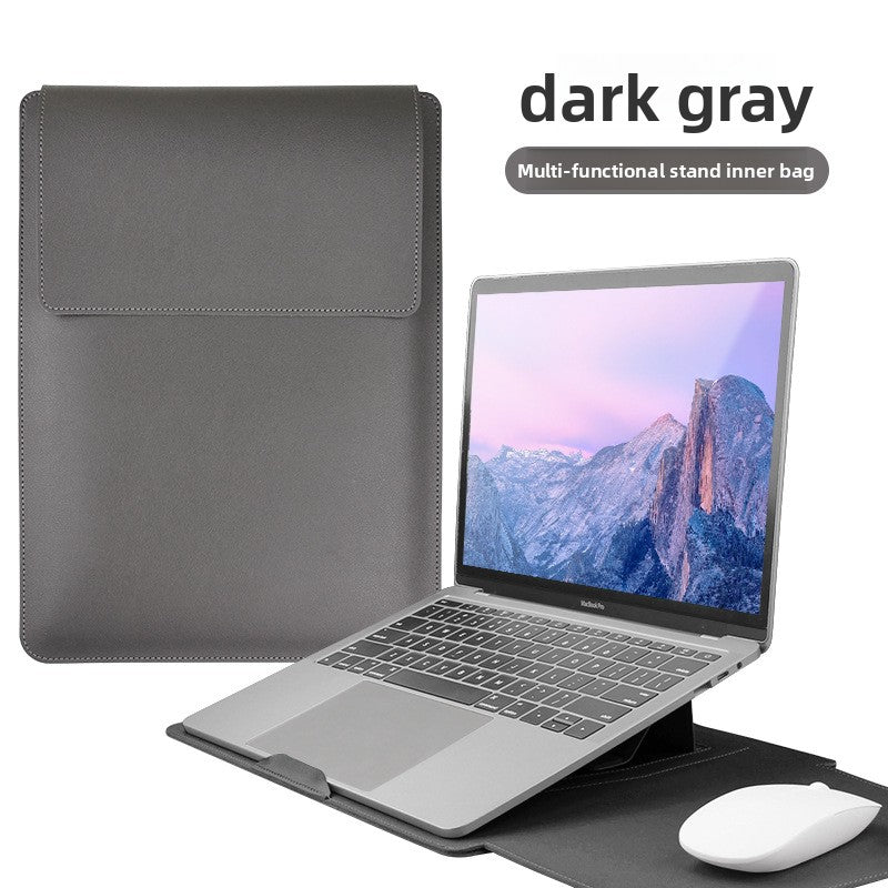 Leather Laptop Sleeve with Stand Function