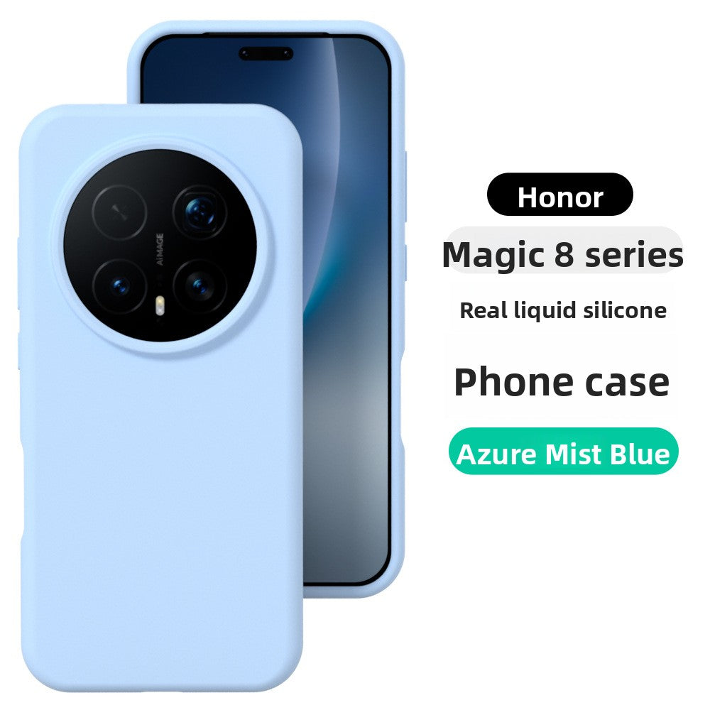 Liquid silicone anti-drop simple protection phone case