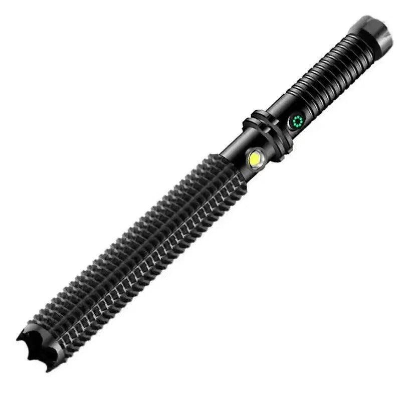 USB Rechargeable Retractable Flashlight with Mace Function