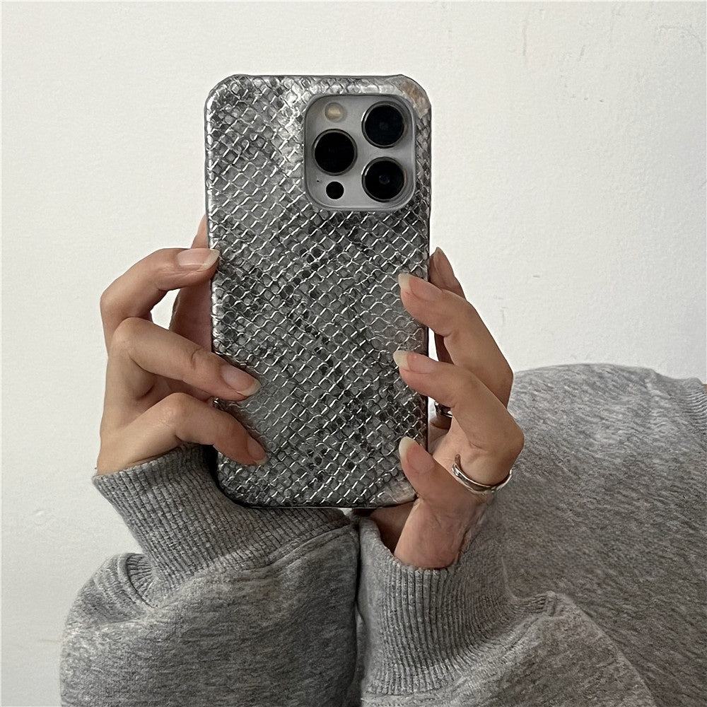 Vintage Snake Pattern Leather Phone Case for iPhone