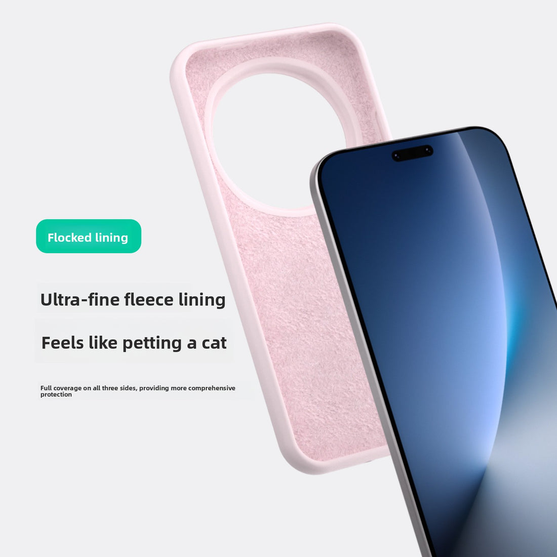 Liquid silicone anti-drop simple protection phone case