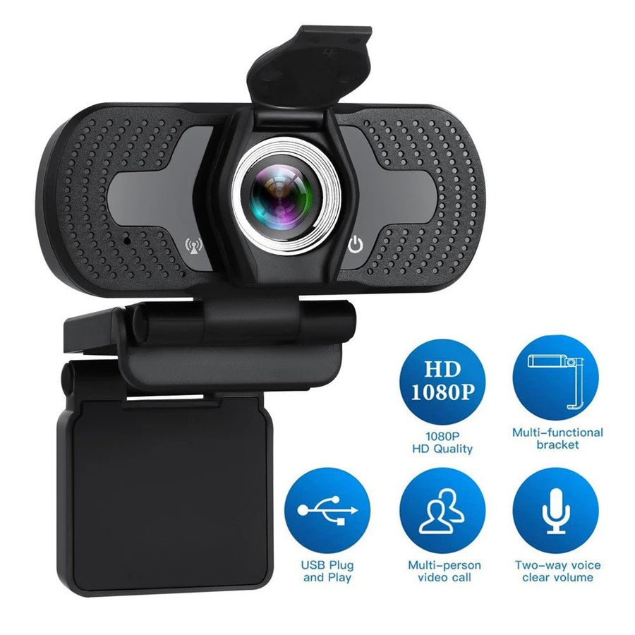 HD 1080P USB Webcam with Built-in Microphone