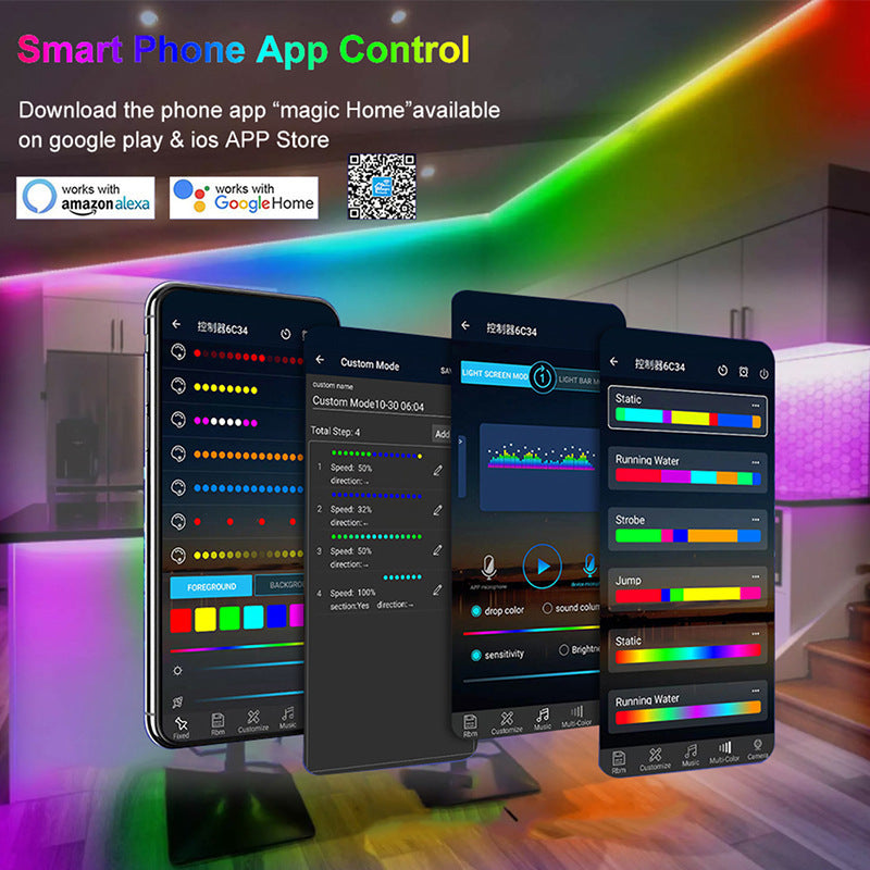 USB RGB Bluetooth LED Light Strip with Remote Control