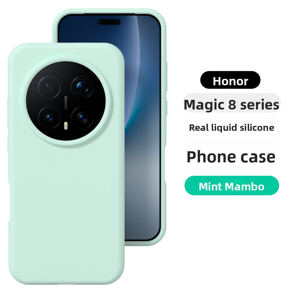 Liquid silicone anti-drop simple protection phone case