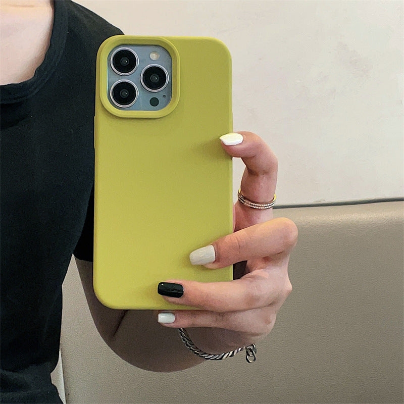 Solid-color liquid silicone phone case