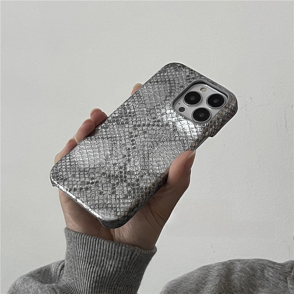 Vintage Snake Pattern Leather Phone Case for iPhone