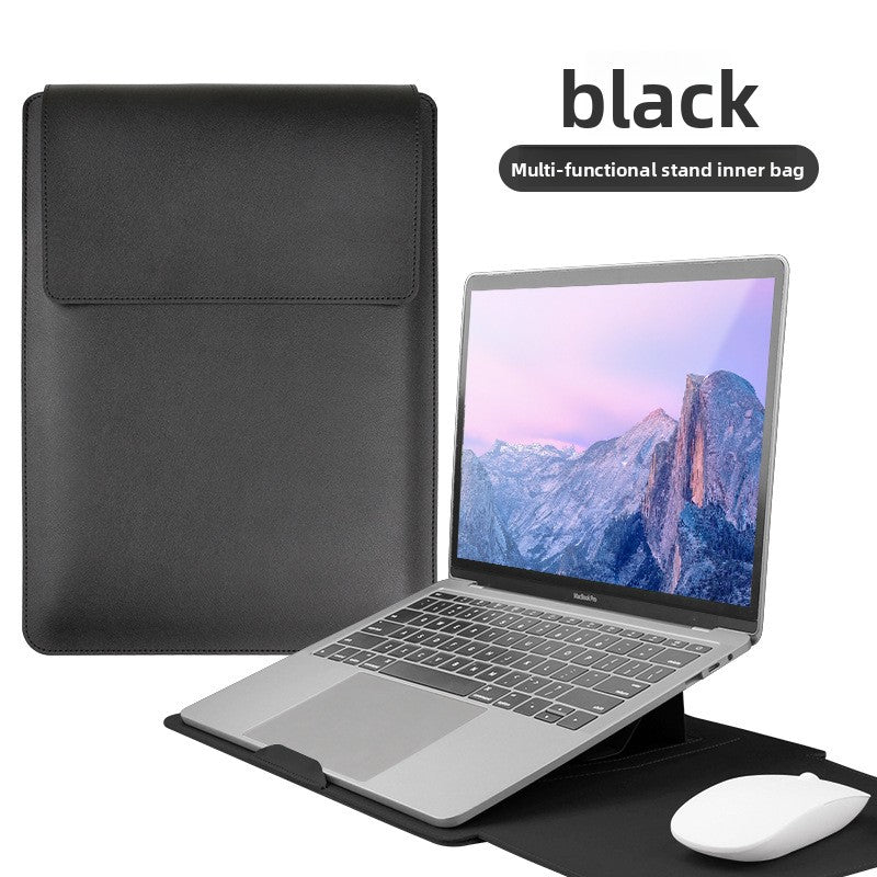 Leather Laptop Sleeve with Stand Function