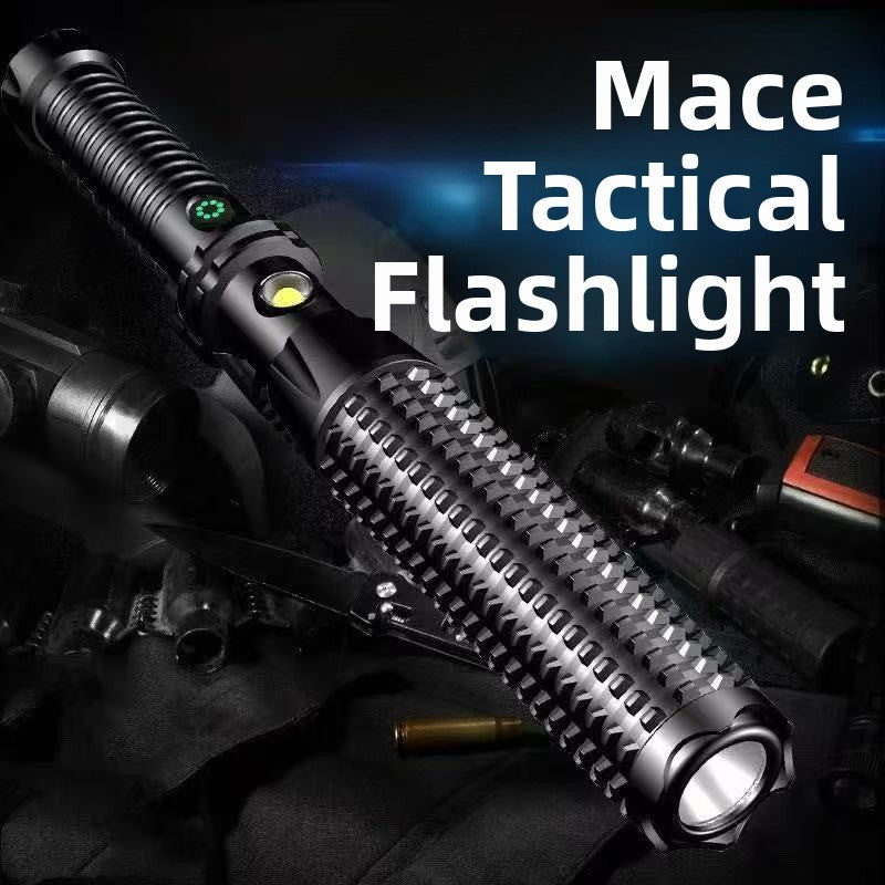 USB Rechargeable Retractable Flashlight with Mace Function