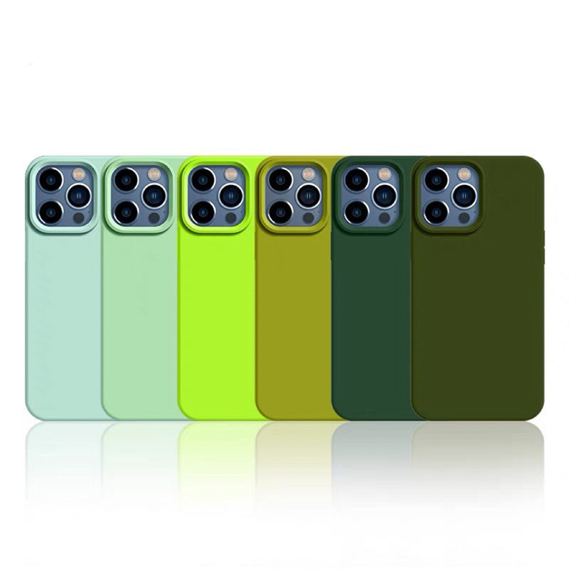 Solid-color liquid silicone phone case