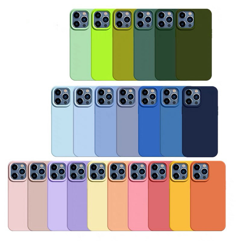 Solid-color liquid silicone phone case