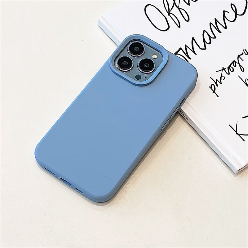 Solid-color liquid silicone phone case