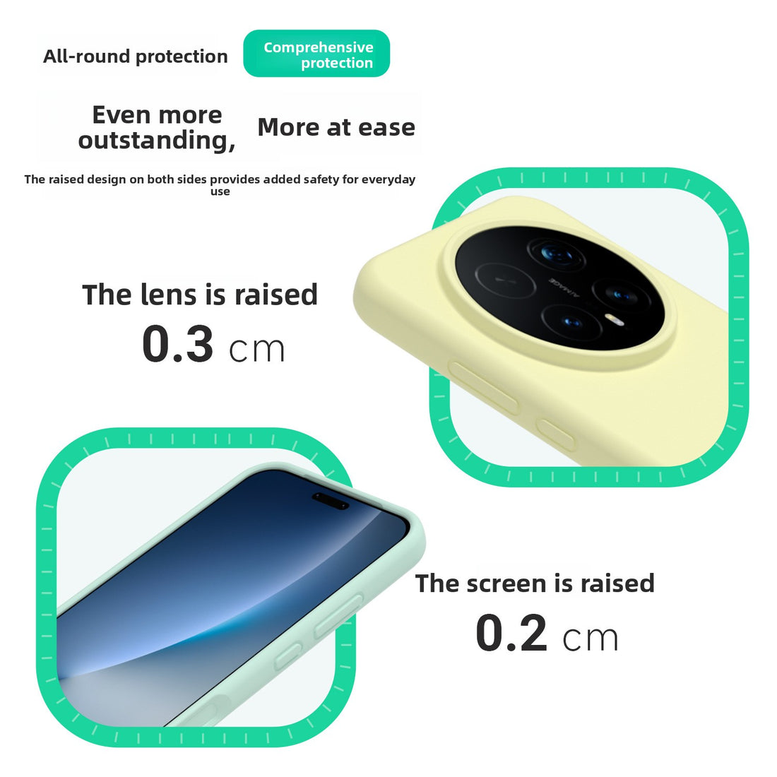 Liquid silicone anti-drop simple protection phone case