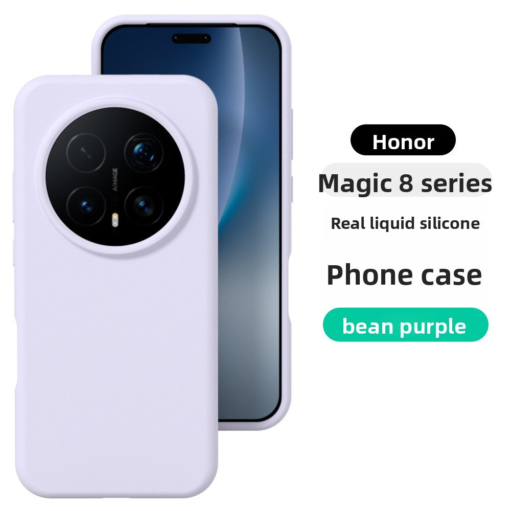 Liquid silicone anti-drop simple protection phone case