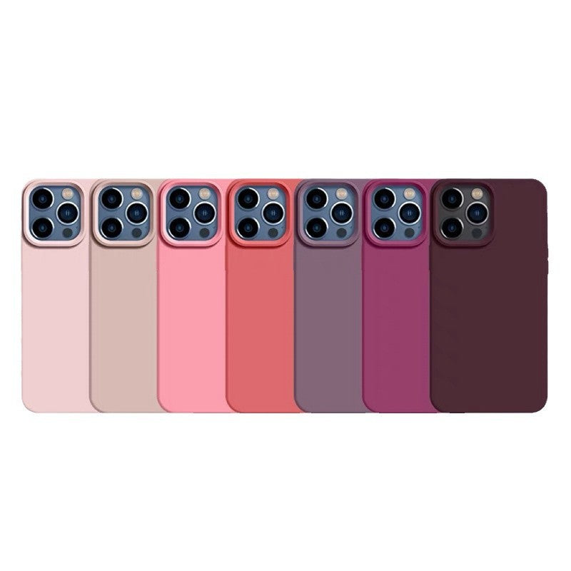 Solid-color liquid silicone phone case