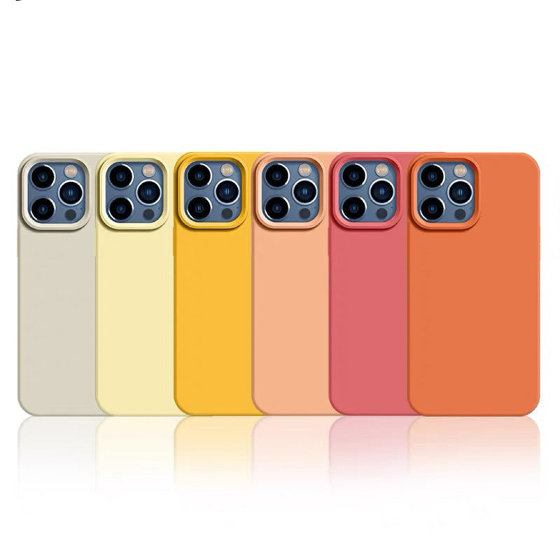 Solid-color liquid silicone phone case