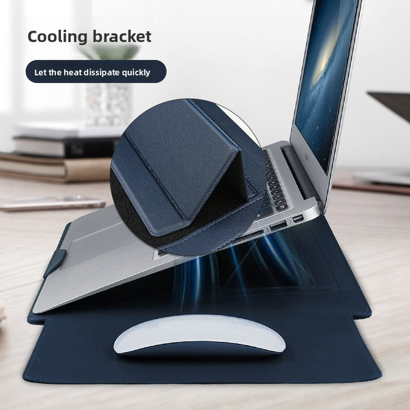 Leather Laptop Sleeve with Stand Function