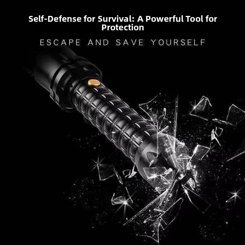 USB Rechargeable Retractable Flashlight with Mace Function