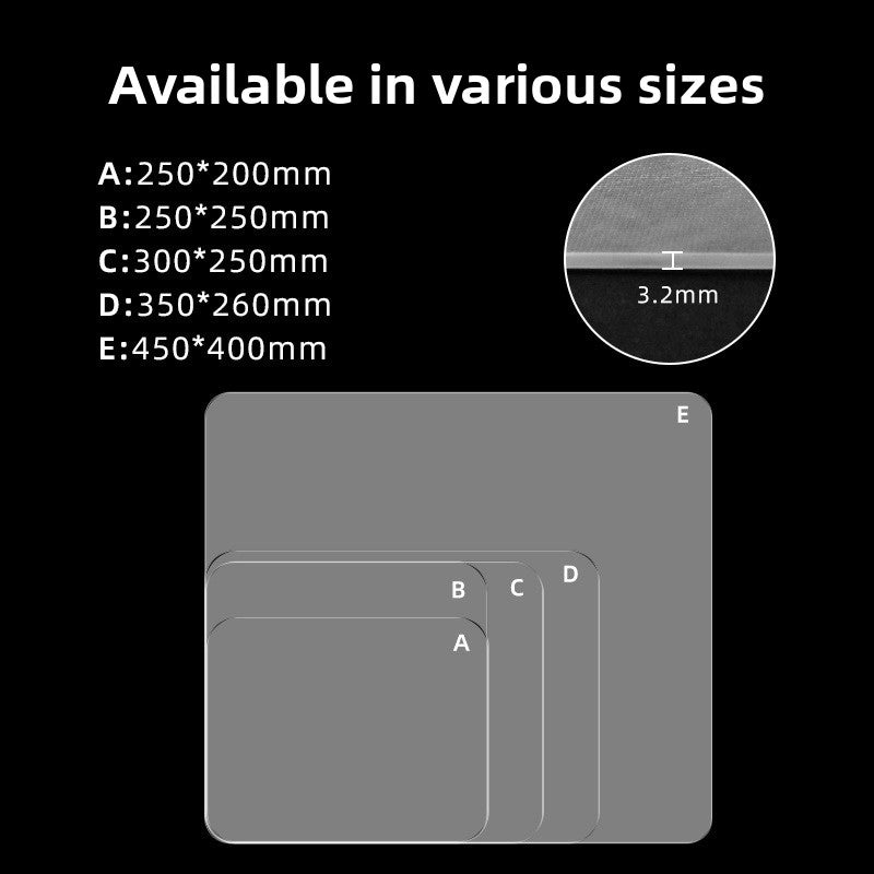 Tempered Glass Gaming Mouse Pad