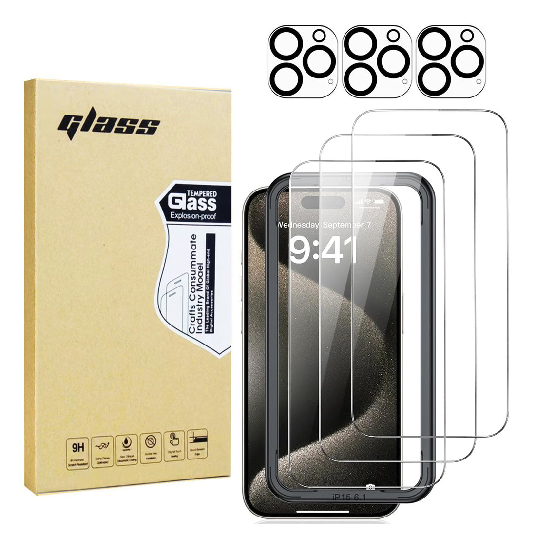 iPhone Tempered Glass Screen Protector HD Anti-Peep Anti-Fingerprint