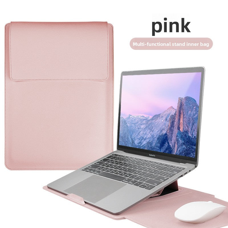 Leather Laptop Sleeve with Stand Function